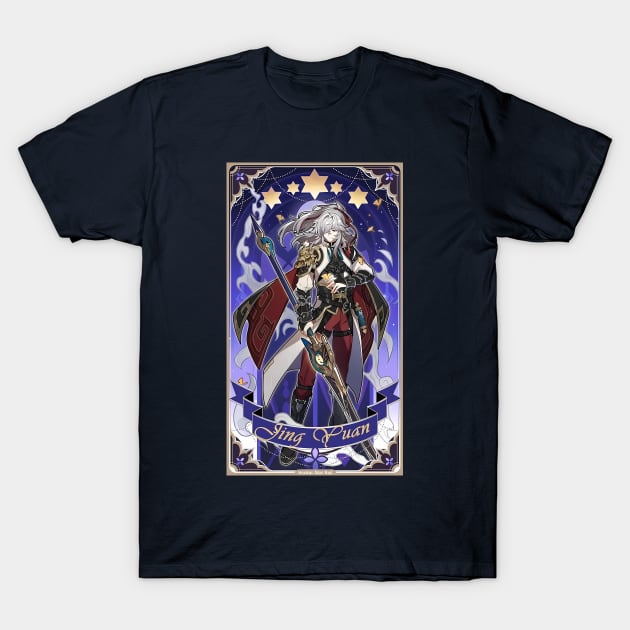 Jing Yuan Revelation Card Honkai Star Rail T-Shirt by kazatodoesart